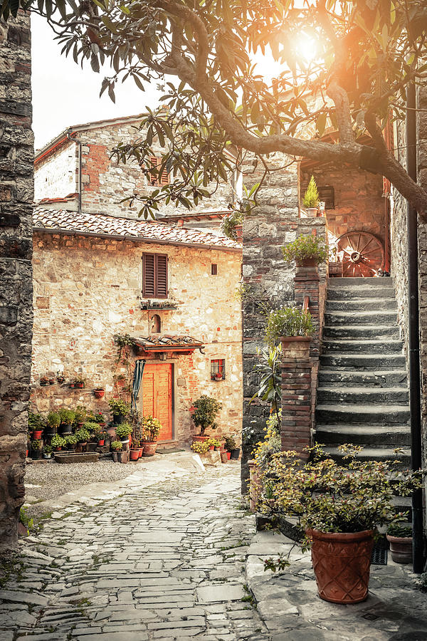 Typical Alley In Ancient Town, Italy Photograph by Giorgiomagini