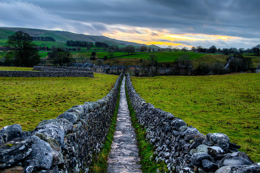 Typical Long Narrow Stone Country Walkway to a small Village Photograph by Dennis Dame