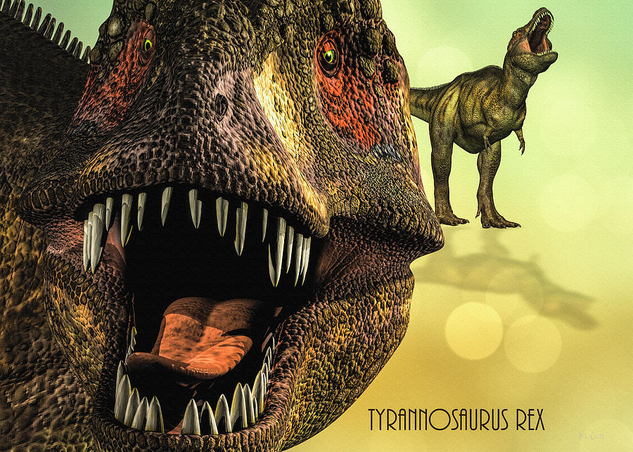 Prehistoric Digital Art - Tyrannosaurus Rex 4 by Bob Orsillo
