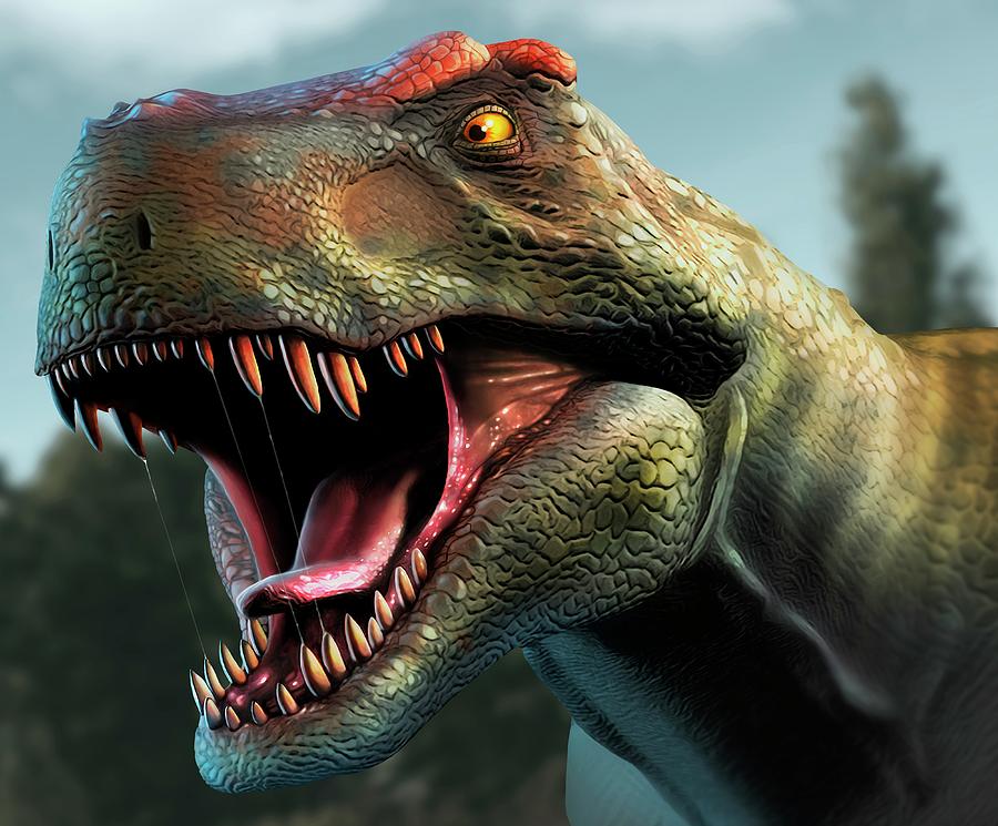 Tyrannosaurus Rex Head Study Photograph by Mark Garlick - Pixels
