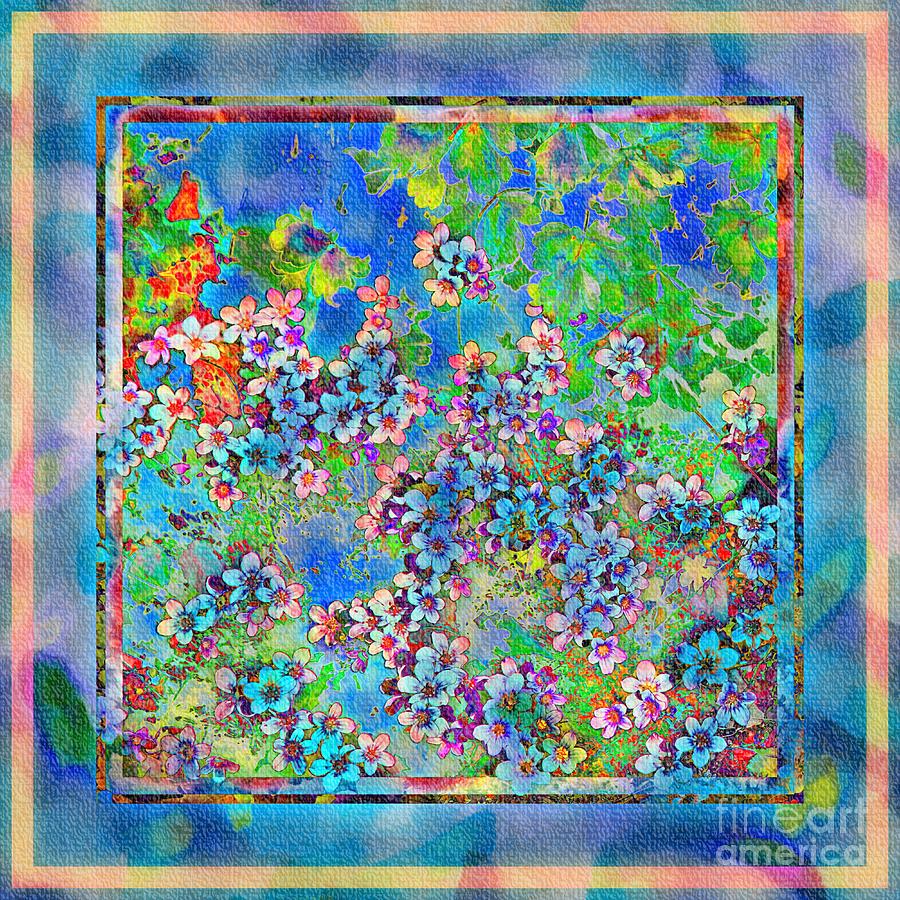 Floral Duvet 5 with Texture Photograph by Barbara A Griffin
