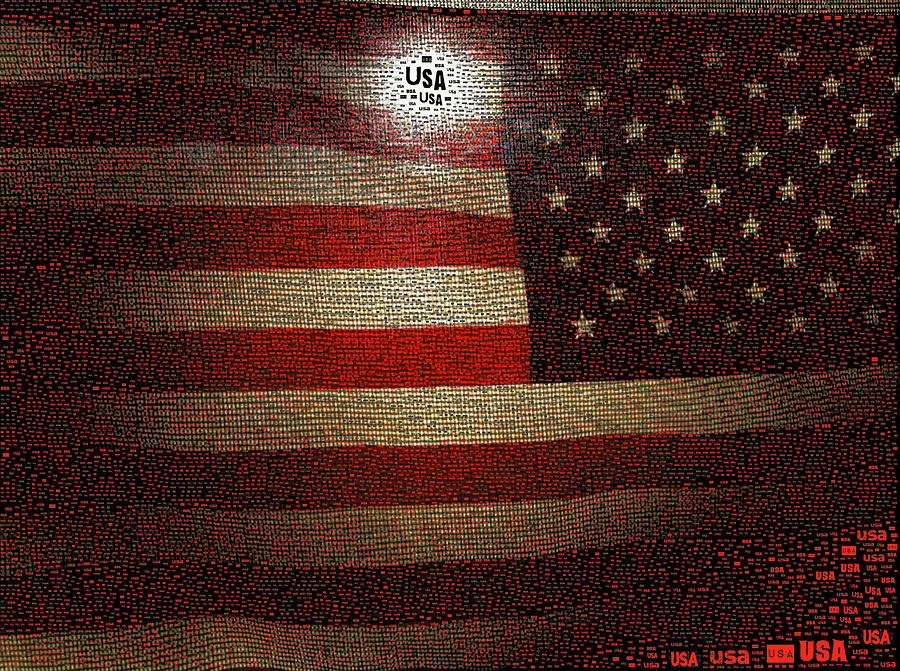 U S A Flag Abstract Photograph by Bill Owen