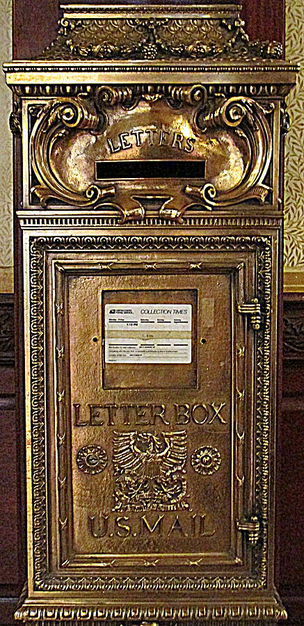 Mail Photograph - U S Mailbox Gilded by Randall Weidner
