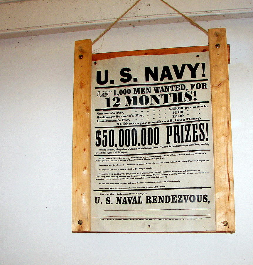 U. S. Navy Men Wanted Photograph by Pamela Hyde Wilson