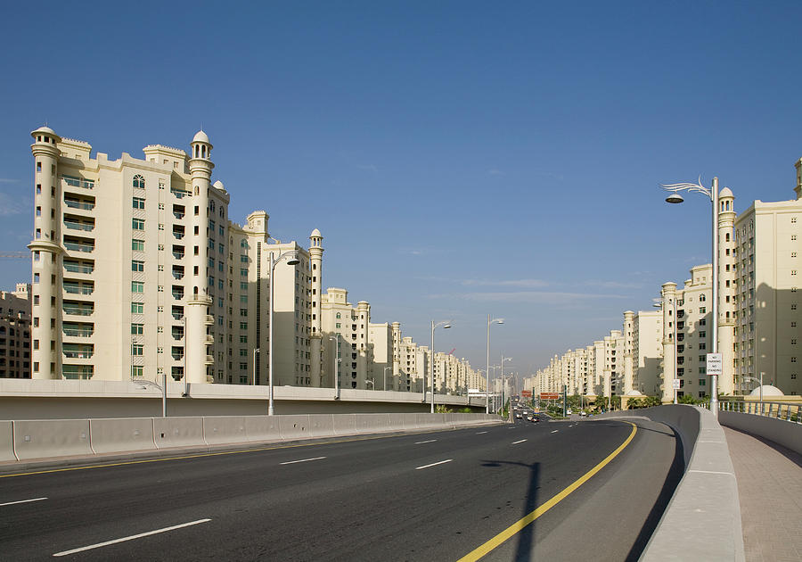 Uae, Dubai Road Into The Palm Jumeirah Photograph by Jaynes Gallery ...