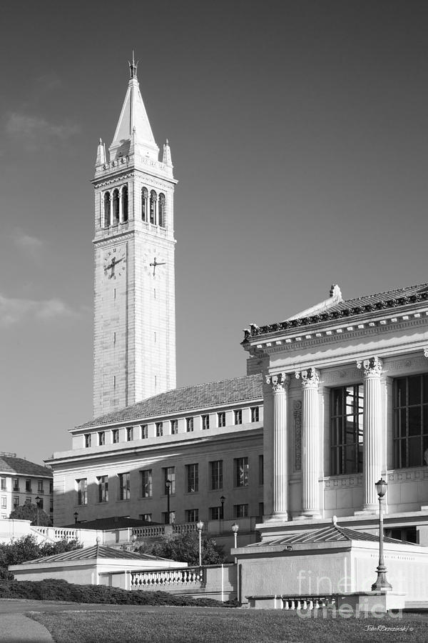University Of California Berkeley Photograph - UC Berkeley The Campanile and Doe Library by University Icons