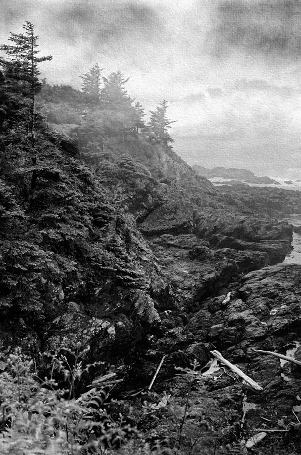 Ucluelet - Rugged Monochrome Photograph by Kathy Bassett