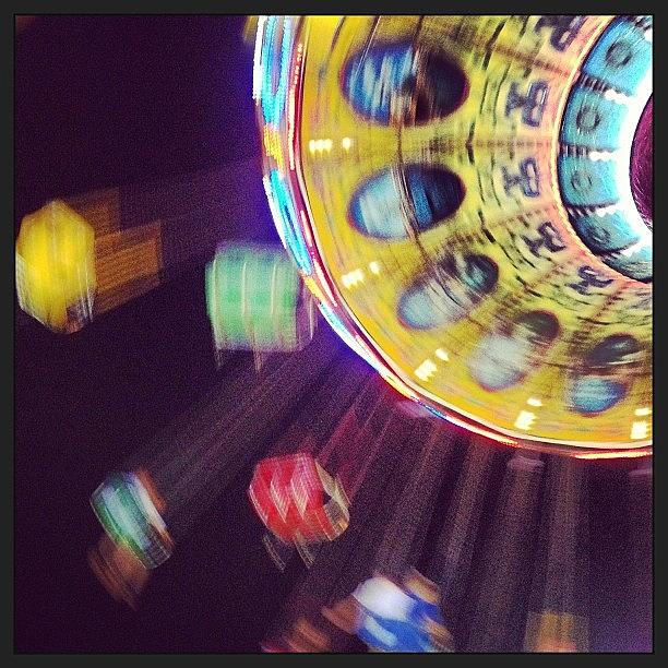 Colorful Photograph - Ufo? #amusementpark #amusementparkrides by A Loving