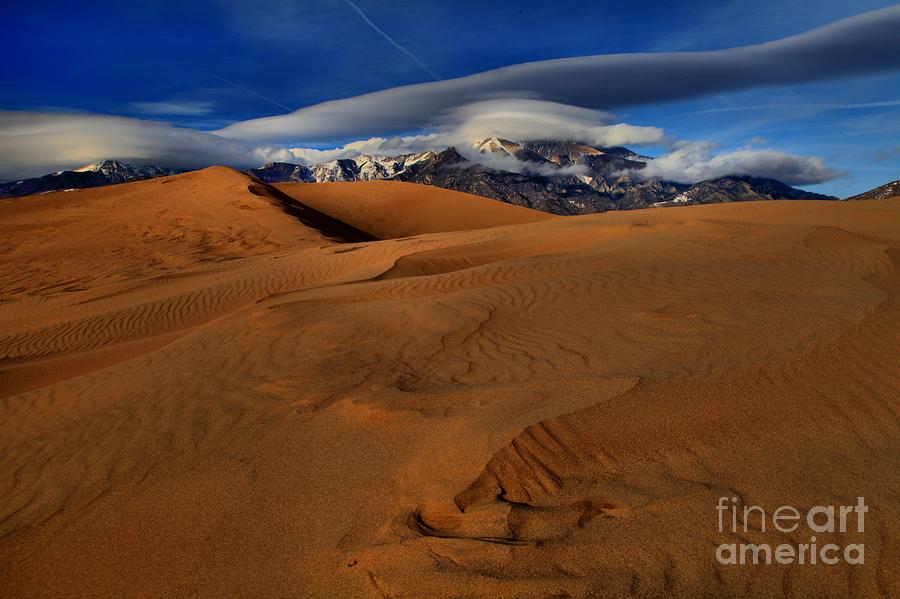 Great Sand Dunes National Park Photograph - UFOs Over Sand Dunes by Adam Jewell