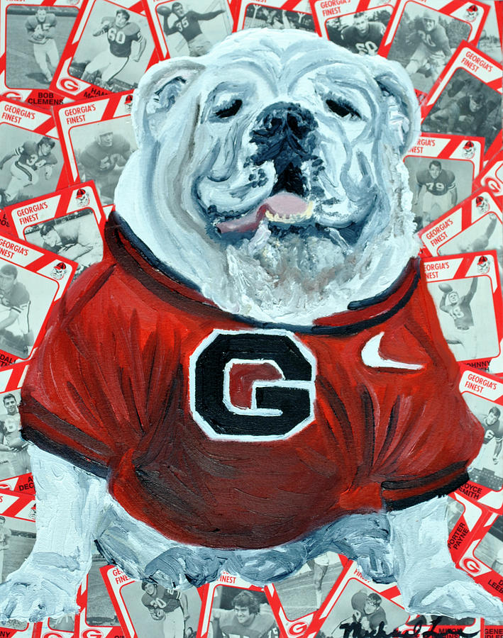 University Of Georgia Painting - UGA Bulldog II by Michael Lee