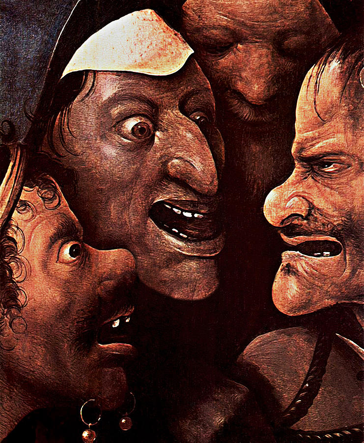 Hieronymus Bosch Digital Art - Ugly Faces by Hieronymus Bosch
