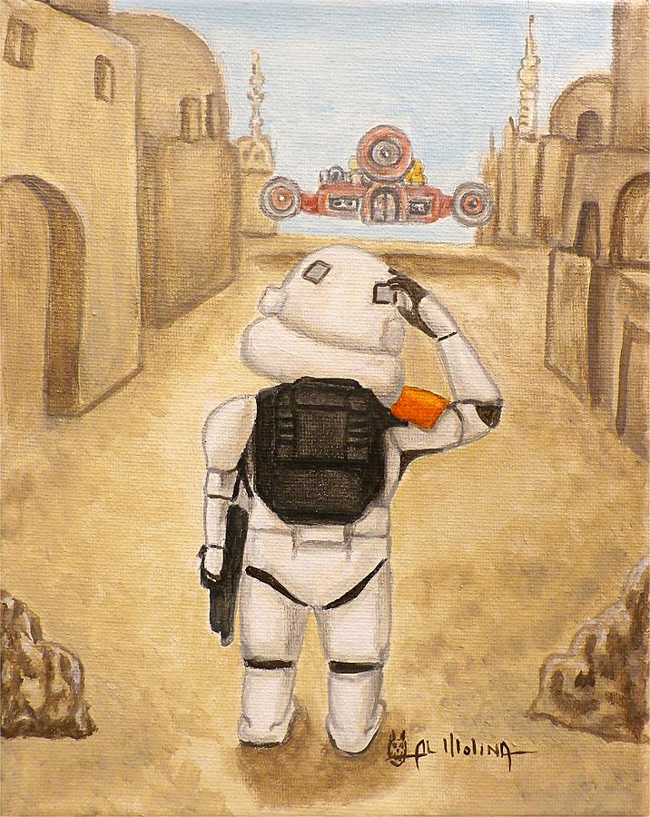 Uh I Wonder if these were the Droids I was looking for Painting by Al  Molina