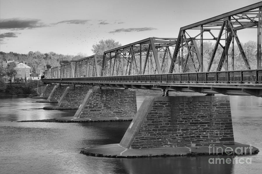 Uhlerstown-Frenchtown Bridge Black And White Photograph by Adam Jewell