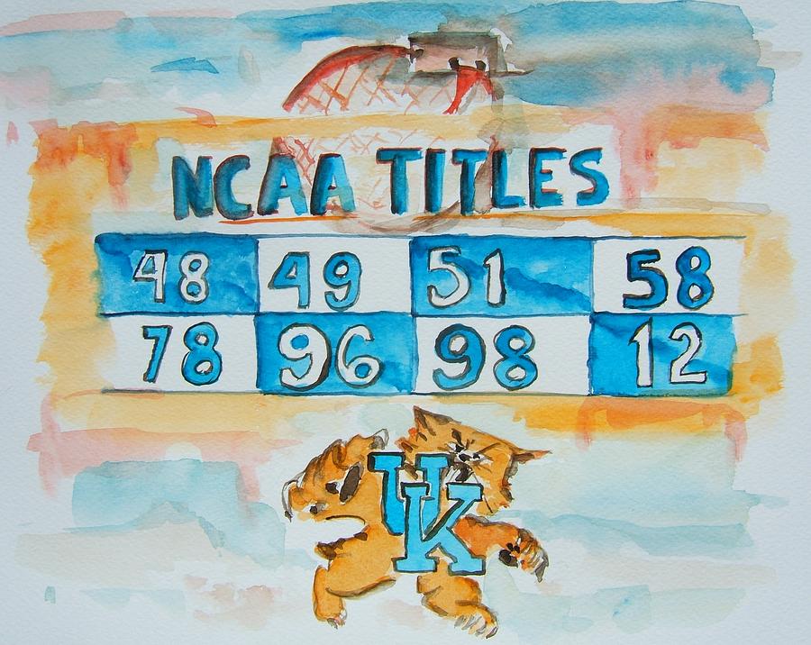 Basketball Painting - UK Champs by Elaine Duras
