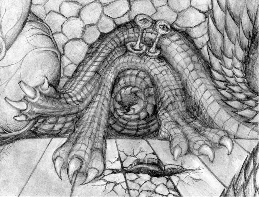 Fantasy Drawing - Ulcer by Vincent Autenrieb