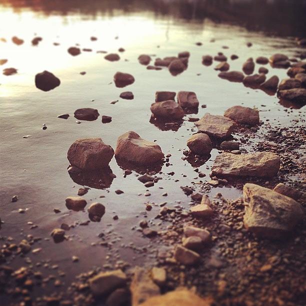Nature Photograph - #ullswater #stones #lake #district by Kieran Hodgson