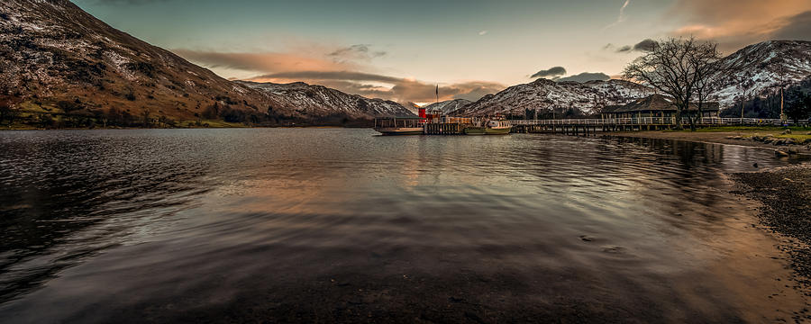 Ullswater Winter Sunset Photograph by Dave Hudspeth - Fine Art America