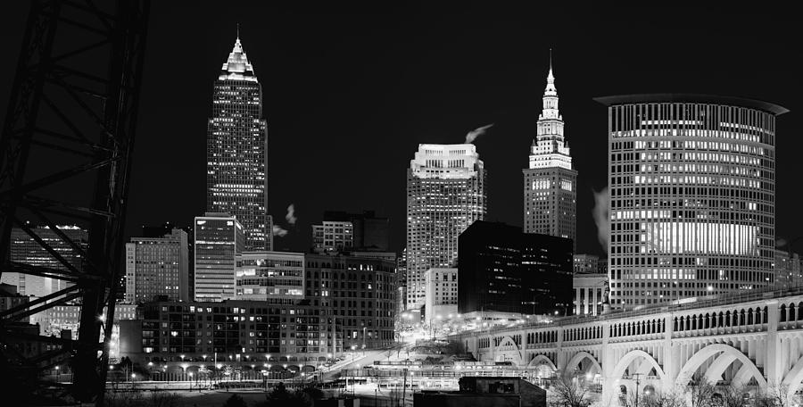 Ultra Rez Cleveland Black and White Photograph by Clint Buhler