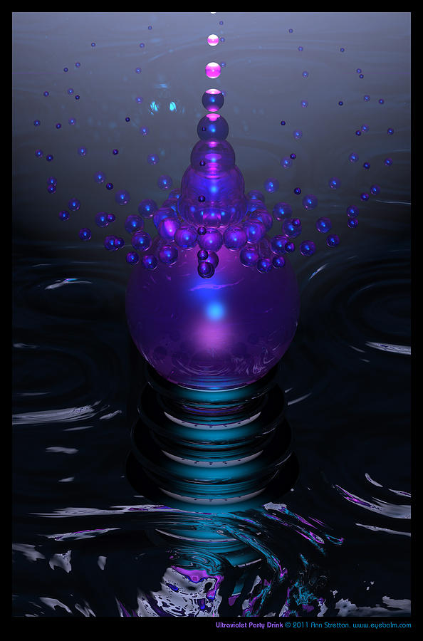 Ultraviolet Party Drink  Digital Art by Ann Stretton