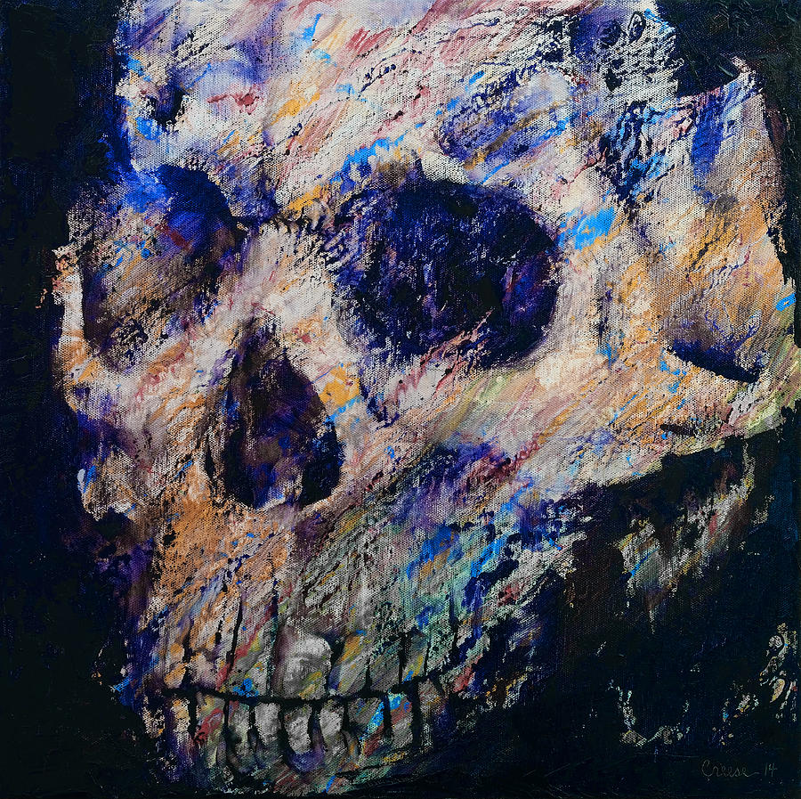 Skull Painting - Ultraviolet Skull by Michael Creese
