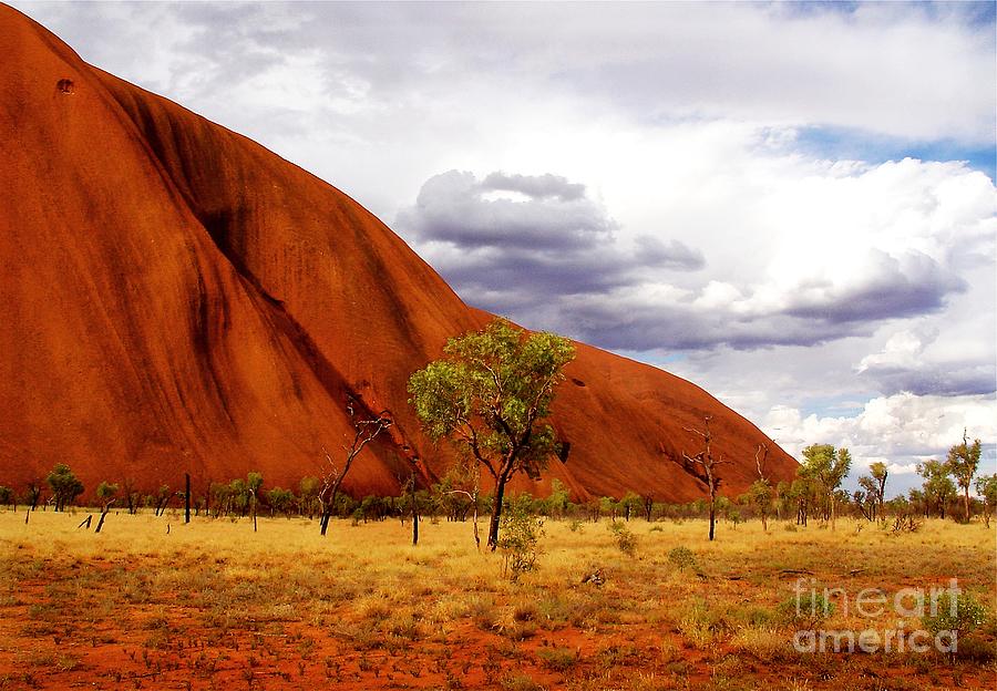 Uluru in the Summertime Painting by Louise Fahy