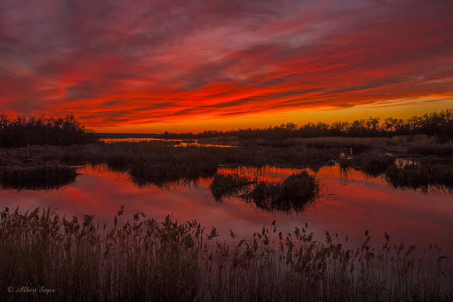 Umatilla Refuge Sunset  -  150218A-226 Photograph by Albert Seger