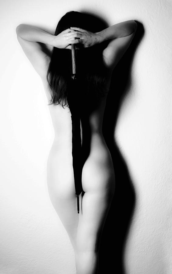 Black And White Photograph - Umbrella And Shadow by Bohuslav Jelen