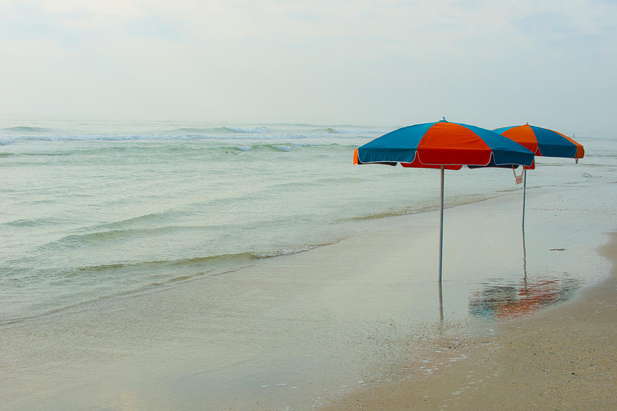 Umbrella At Beach Photograph by Kevin Cable