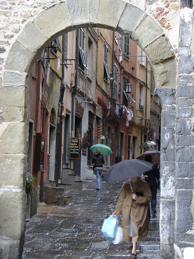 Umbrella Day Portovenere Italy Photograph by Sally Ross