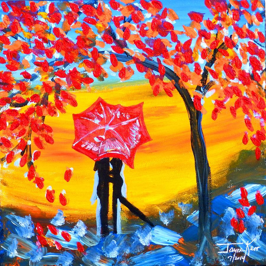Umbrella Moment Painting by Jayne Kerr
