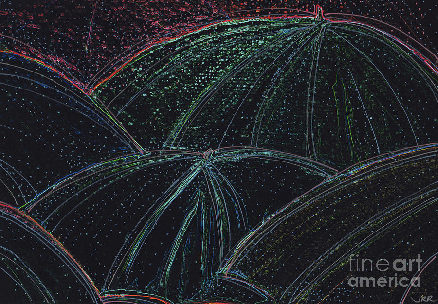 Umbrella Night by jrr Digital Art by First Star Art