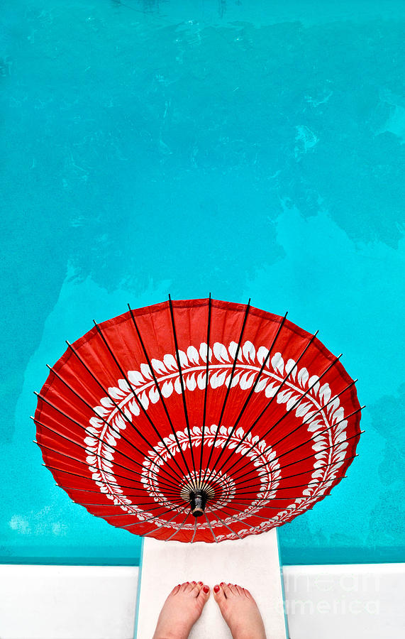 Abstract Photograph - Umbrella Pool Study by Amy Cicconi