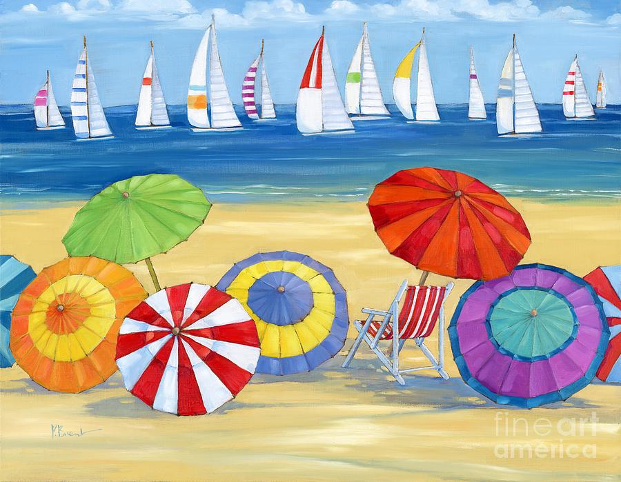 Umbrella Painting - Umbrella Vista by Paul Brent