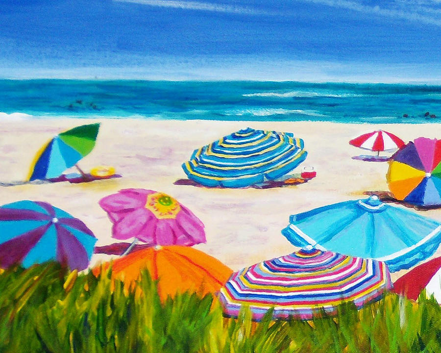 Umbrellas 1 Painting by Anne Marie Brown