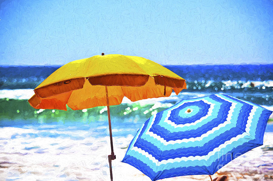 Umbrellas at the beach Photograph by Sheila Smart Fine Art Photography
