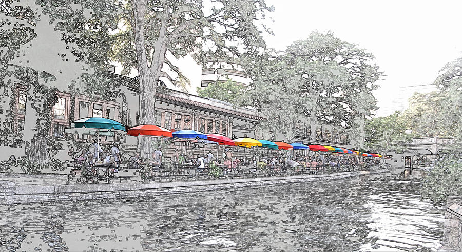 Umbrellas of Casa Rio Photograph by C H Apperson