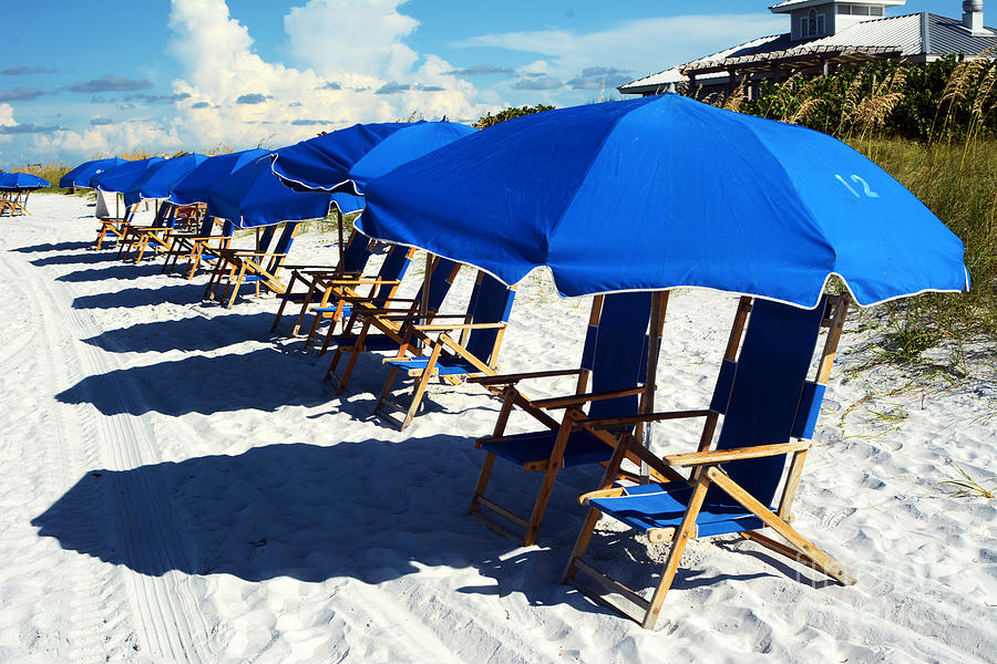Umbrellas on the Beach Photograph by John Greco