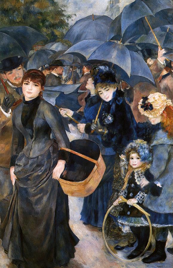 Impressionism Painting - Umbrellas by Pierre-Auguste Renoir
