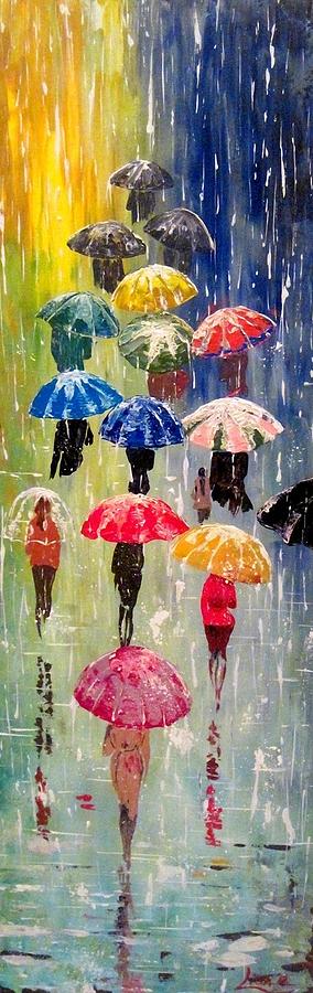 Umbrella Painting - Umbrellas by Svilen And Lisa