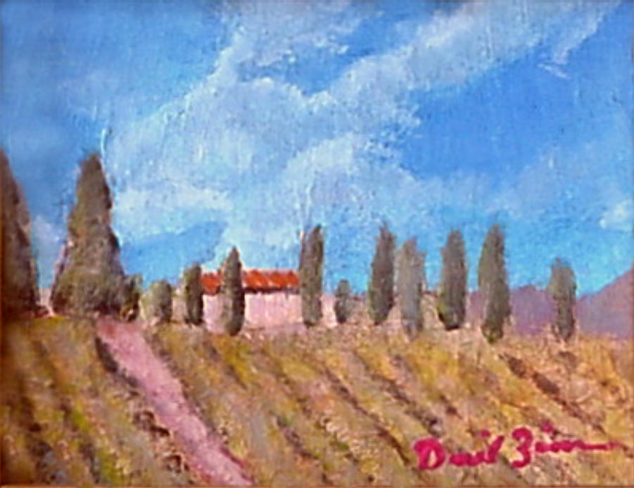 Un Vigneto Toscano Painting by David Zimmerman