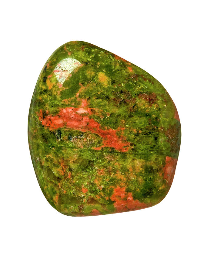 Mineralogy Photograph - Unakite Mineral Stone by Natural History Museum, London/science Photo Library