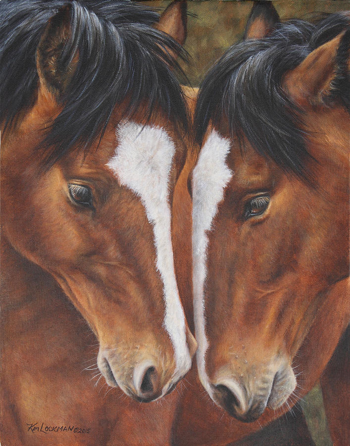 Horse Painting - Unbridled Affection by Kim Lockman