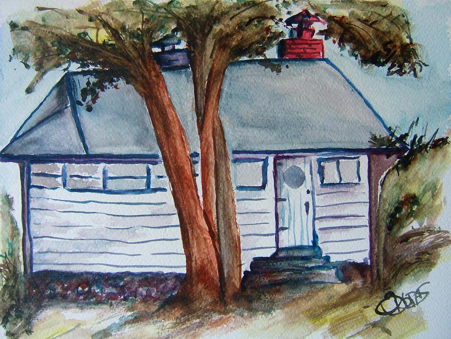 Uncle Bills Cottage Painting by Elaine Duras