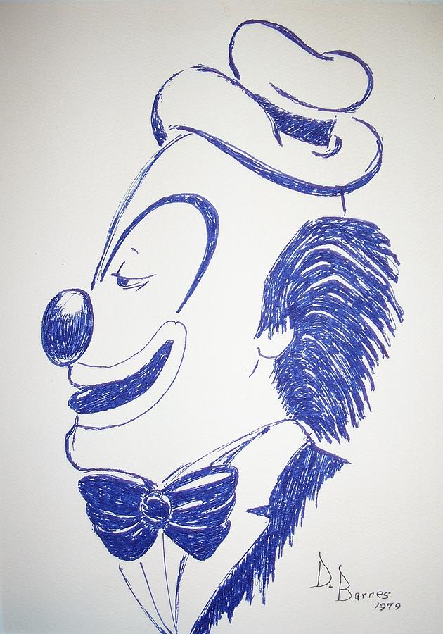 Clowns Drawing - Uncle Ed the Clown by Dwayne Barnes