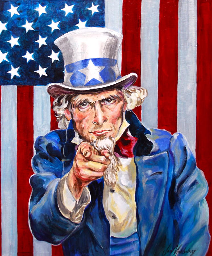 Uncle Sam Painting by Jan Mecklenburg