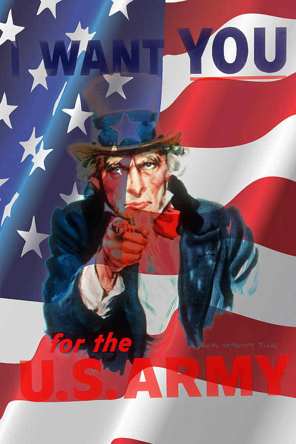 Uncle Sam - I Want YOU Painting by Doc Braham