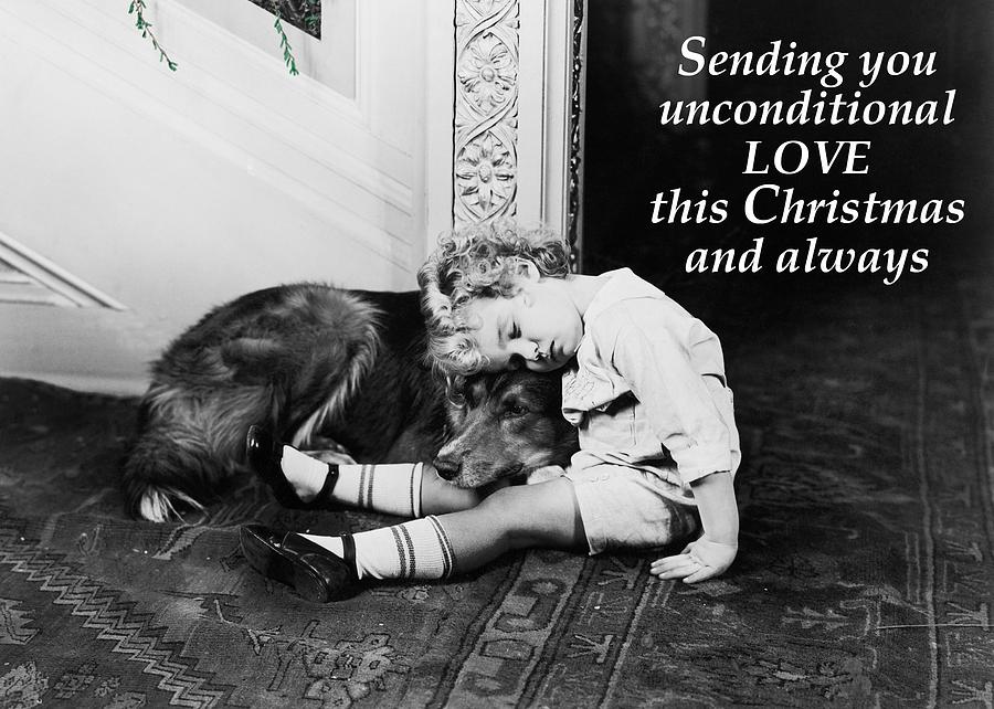 Unconditional Love Christmas Greeting Card Photograph by Communique Cards