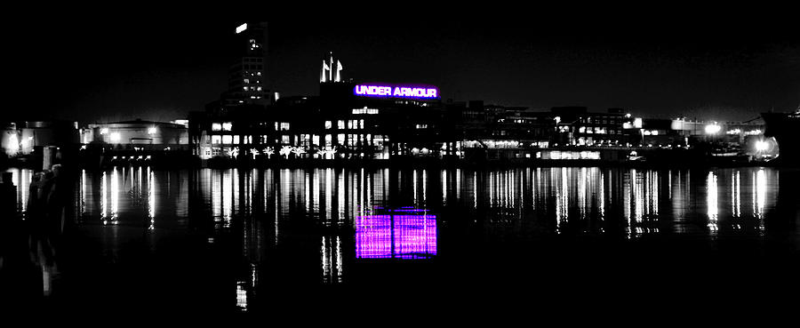 Under Amour at Night - Vibrant Color Splash Photograph by Billy Beck