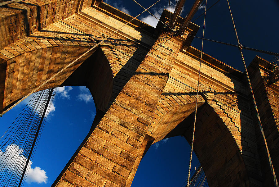 Under Brooklyn Bridge  Photograph by James Kirkikis