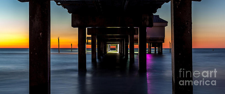 Under Clearwater Beach Pier Photograph by Steven Reed
